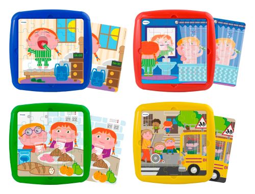 Puzzle miniland habitos diarios conjunto de 4 unidades 25 pecas , Miniland , 68536 , 84130823620654